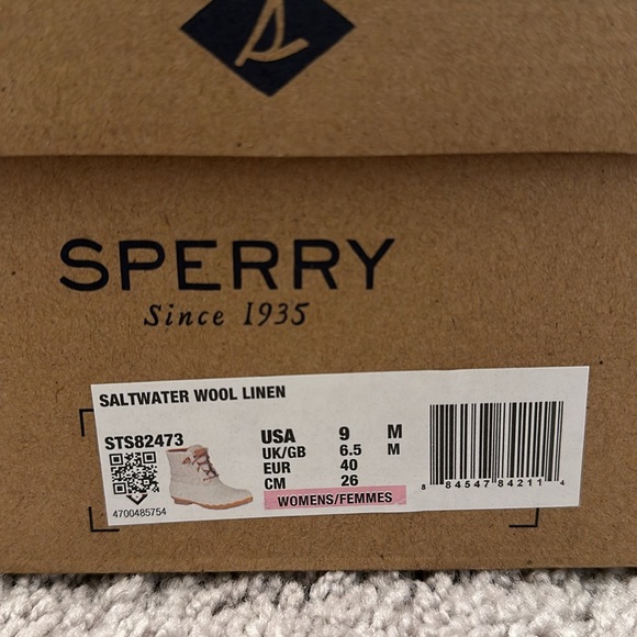 SPERRY, Saltwater Wool Embossed Duck Boot w/Thinsulate (STS82473), US Women’s 9. - Picture 8 of 8